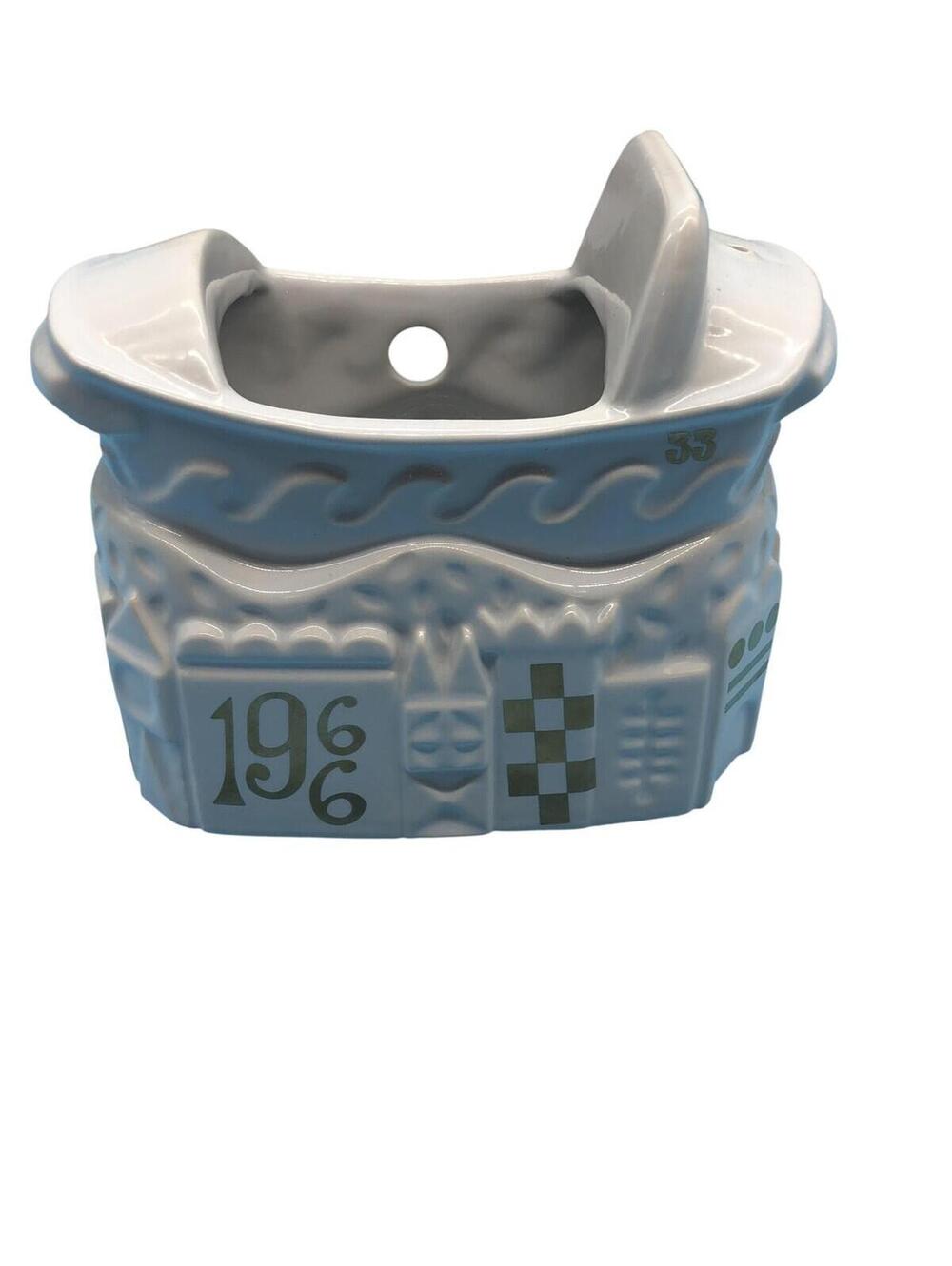 Disney Club 33 It's A Small World Boat Bowl Mug 55th Anniversary White Tiki Farm